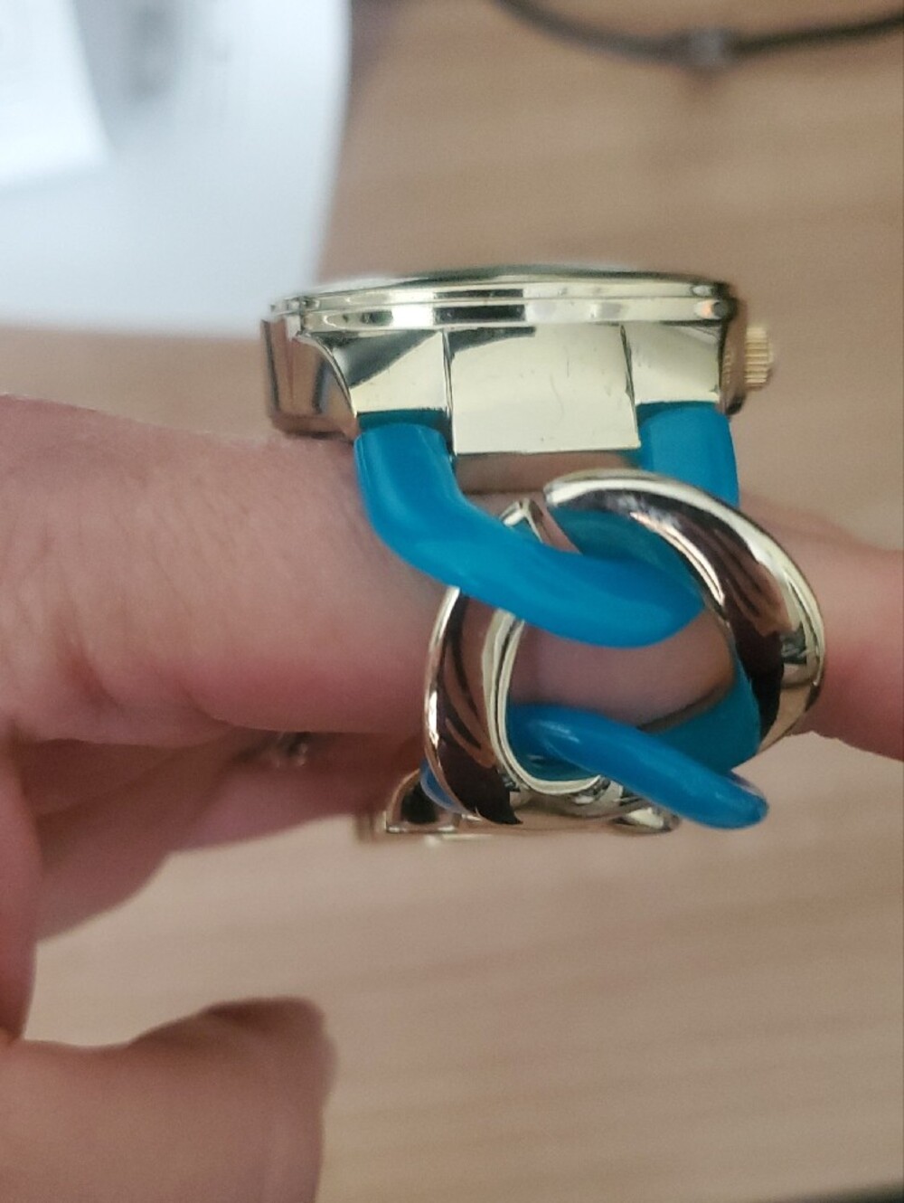 sofia by sofia vergara Silver and Turquoise Link Bracelet Watch - Picture 5 of 8